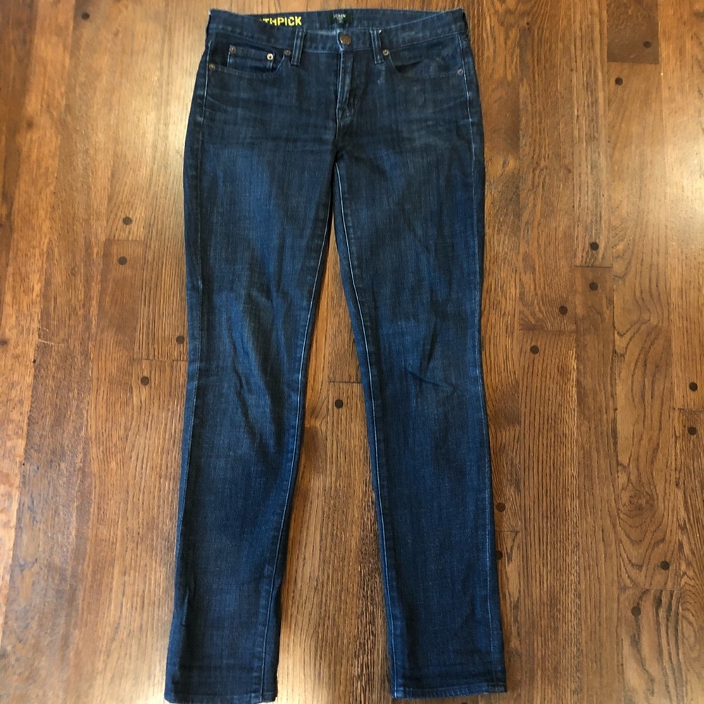 J. Crew Toothpick Stretch Blue Jeans, size 28